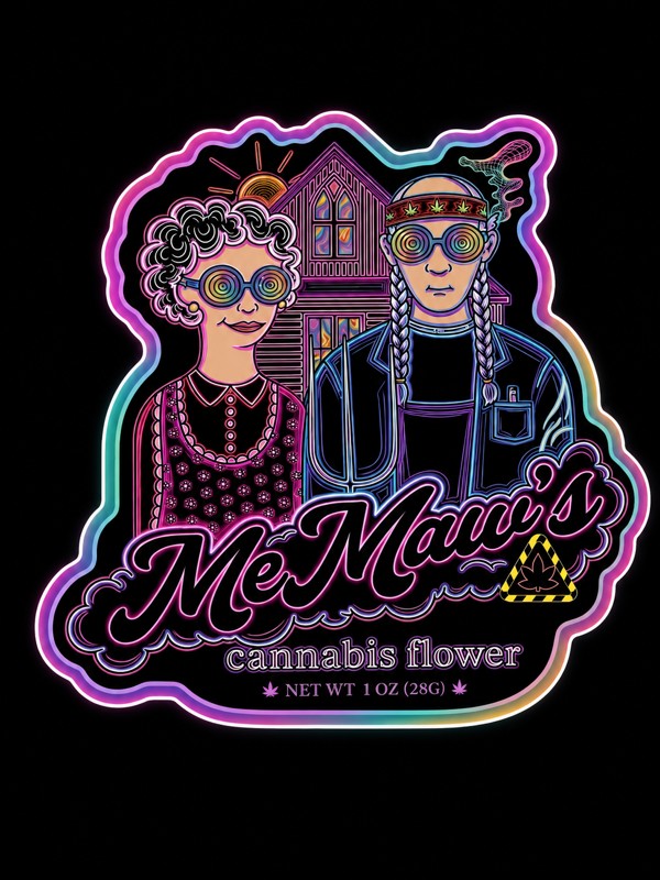 The original Me Maw's logo tee